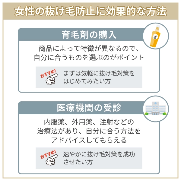 女性の薄毛対策に効果的な育毛剤や医療機関での治療